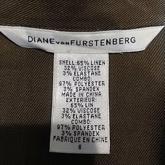 Diane von Furstenberg green olive jacket - Picture 8 of 8